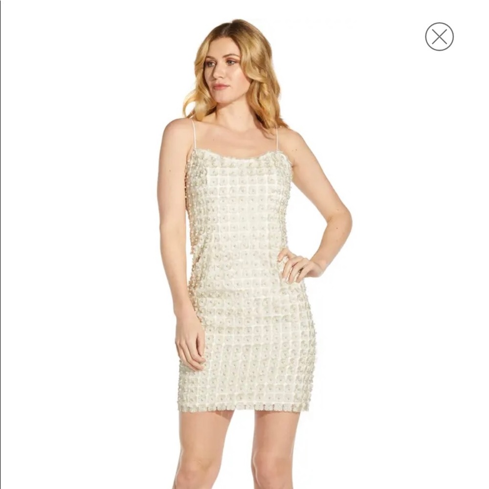Adrianna Papell Floral Pearl Sheath Cocktail dress